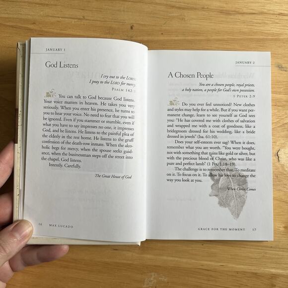 Grace For The Moment Max Lucado Hardcover Book Inspirational Daily Devotional - Picture 5 of 8